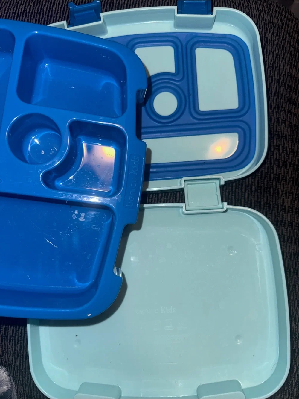 Bentgo Blue & Light Blue Food Storage Container. Seal proof, keeps food fresh!